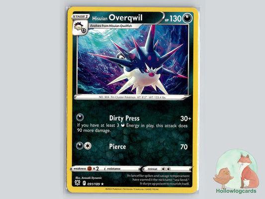 Hisuian Overqwil (091/189) - Astral Radiance Pokémon Card