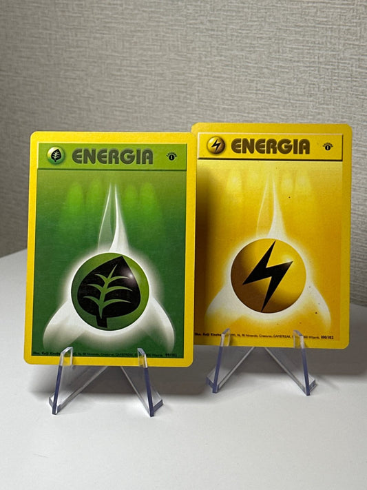 1st Edition - Grass Energy & Electric Energy - Base Set [Italian] - 1999 WOTC