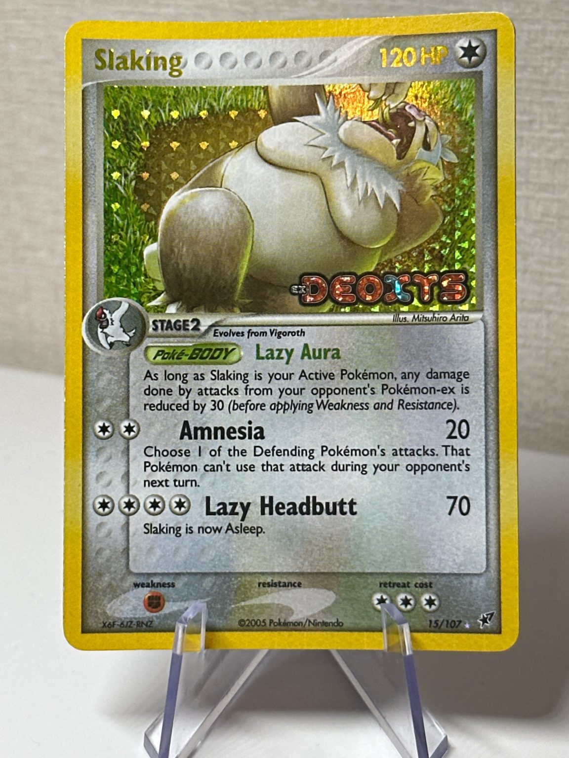 Slaking - Holo stamped - DEOXYS - Mid-era