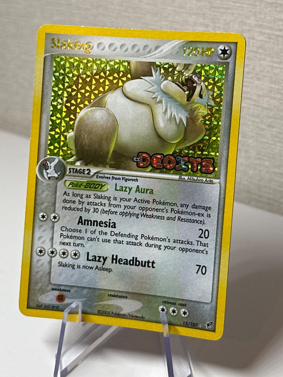 Slaking - Holo stamped - DEOXYS - Mid-era