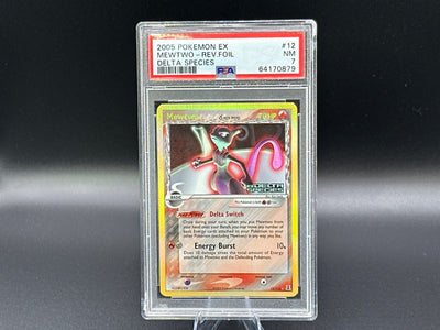 Graded - MEWTWO DELTA SPECIES - Stamped Rev holo - PSA 7