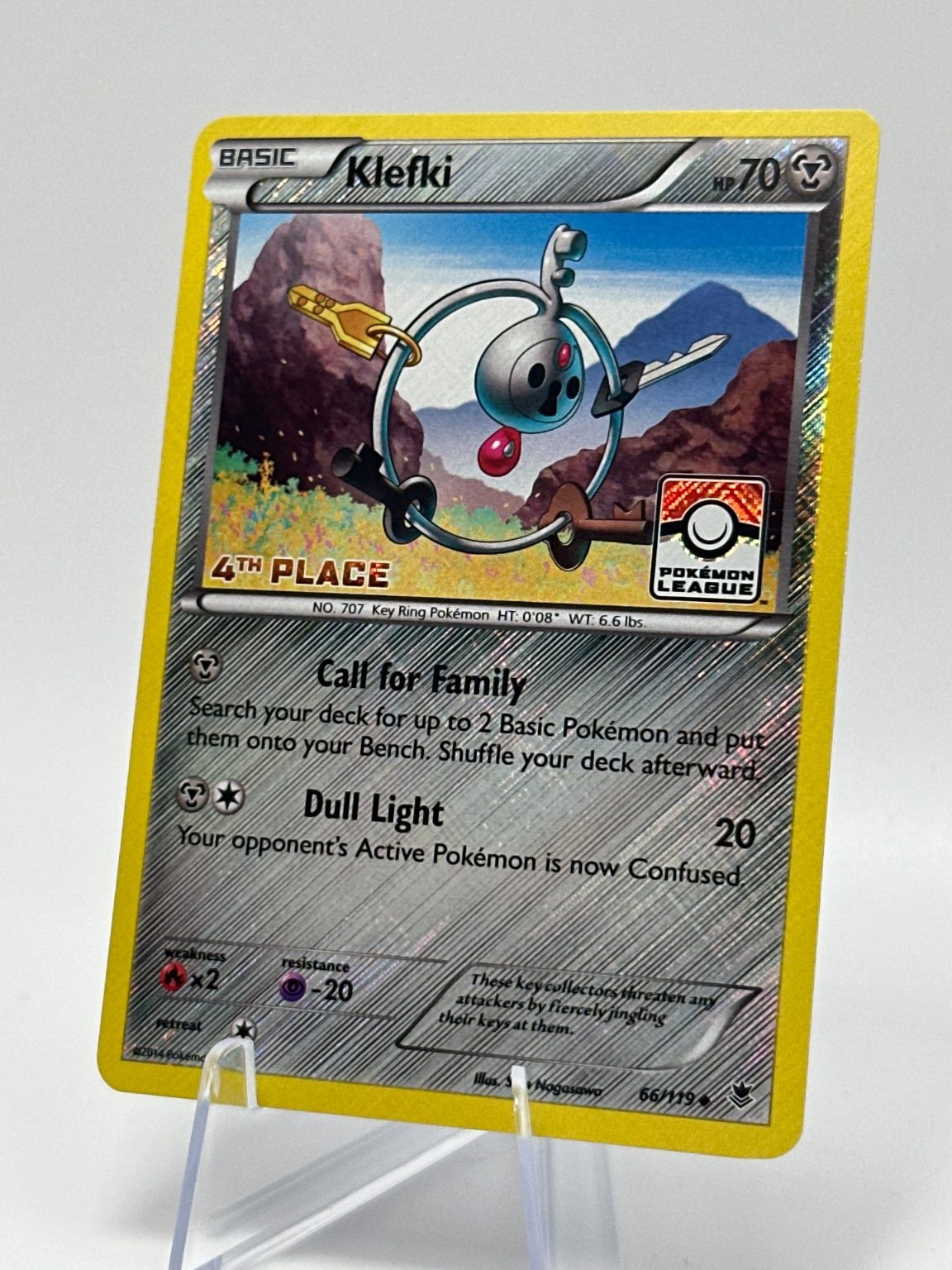 Klefki - PROMO 4th PLACE - 66/119 Pokemon league - award card