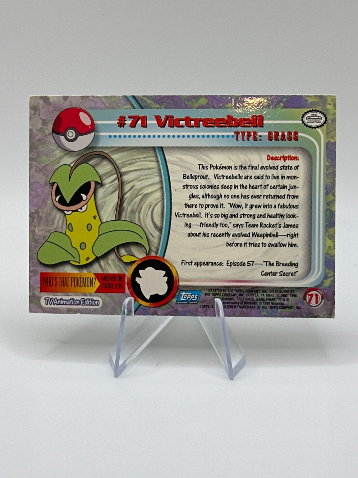 Victreebel - [71] - Holochrome Topps - 1999 - Vintage