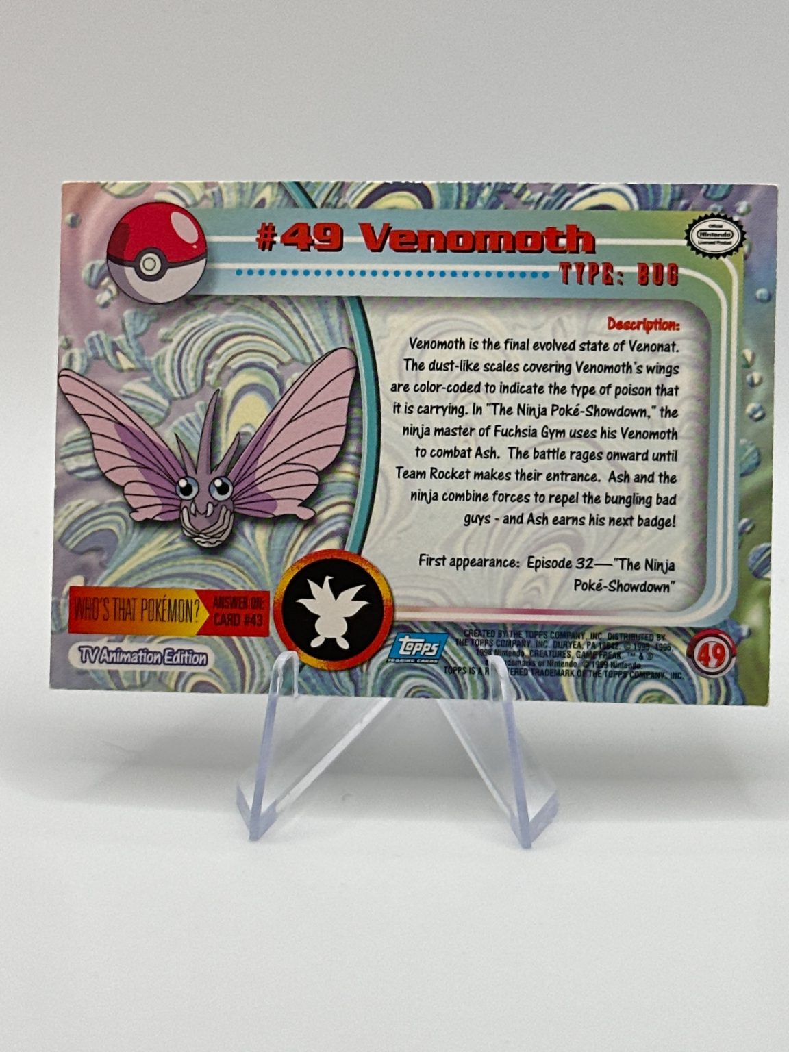 Venomoth - [49] - Holochrome Topps - 1999 - Vintage
