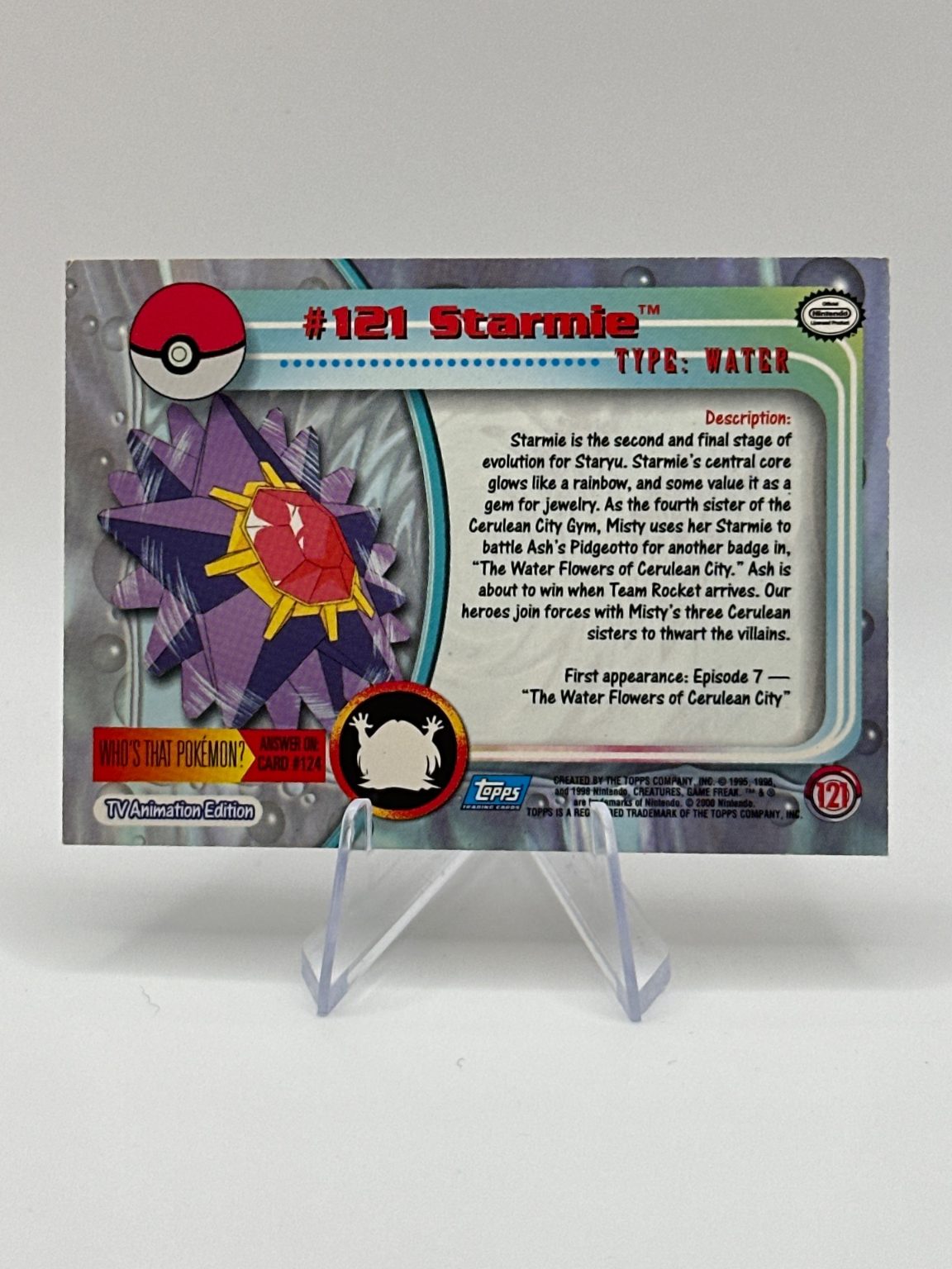 Starmie - [121] - Rainbow Foil HOLO Topps - 1999 - Vintage