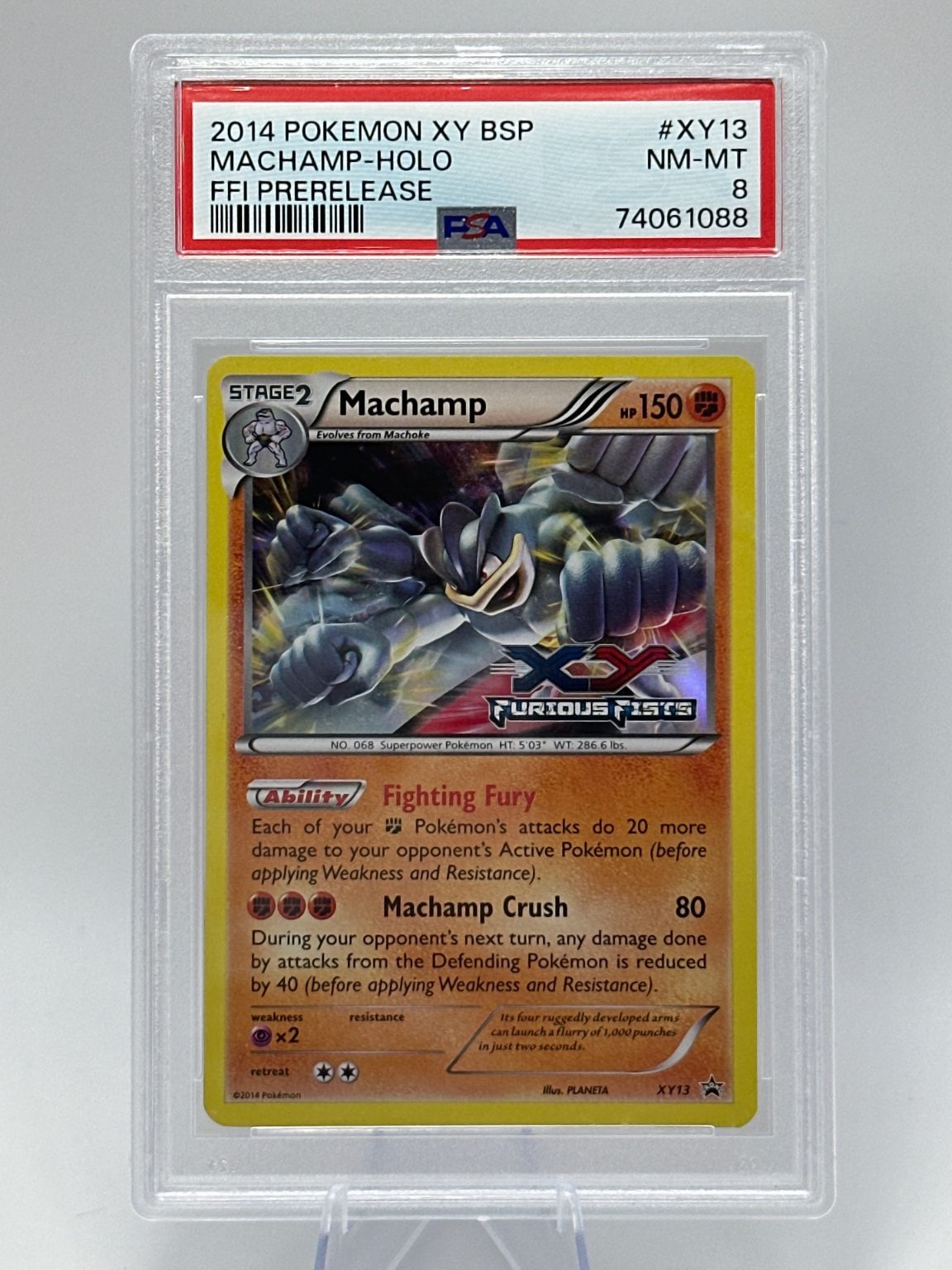 Graded - Machamp - Furious Fists 48/111 - Modern - Stamped - Kusajima - PSA 8