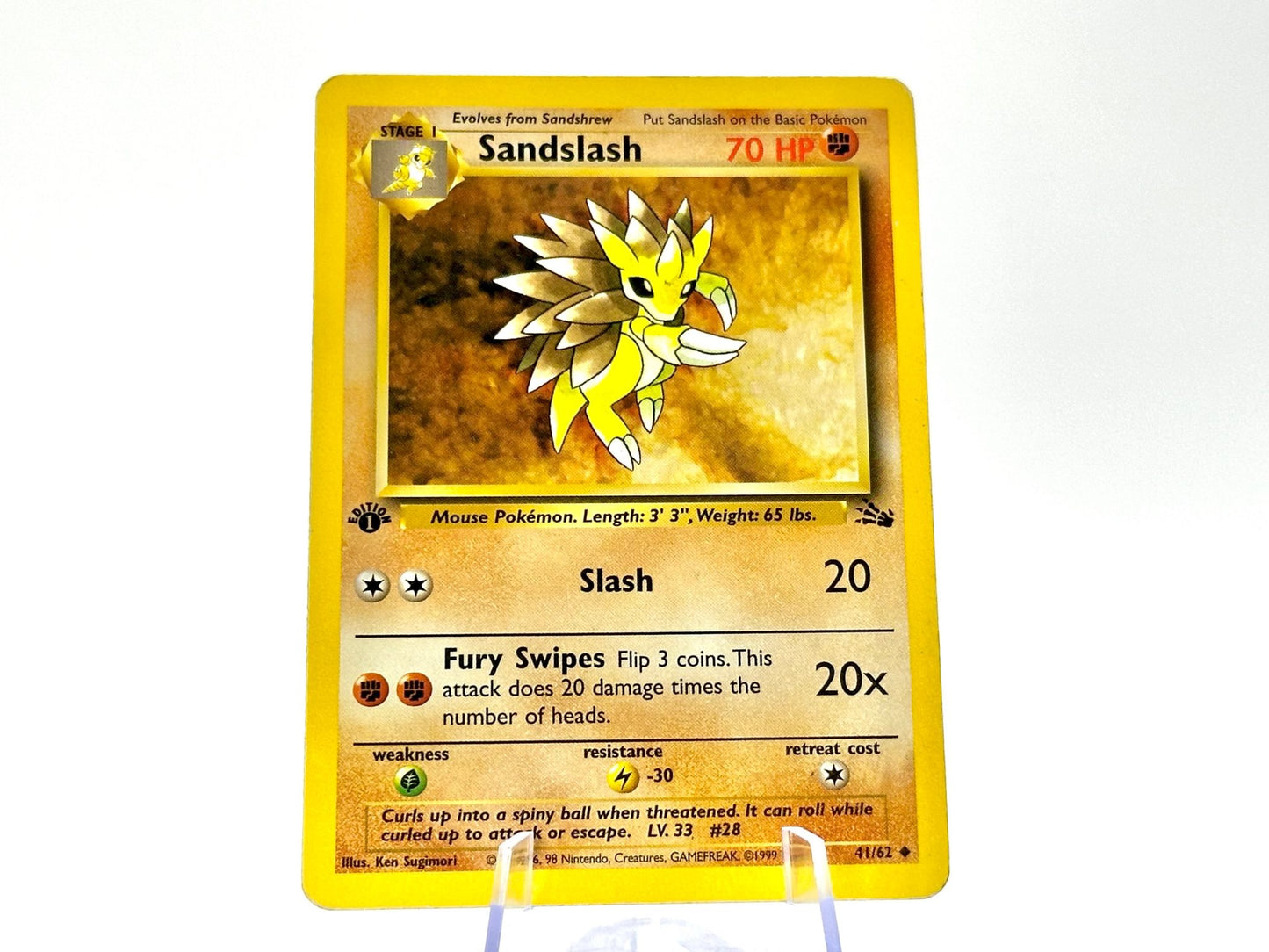 1st Edition - Sandslash - Fossil [41/62] - 1999 WOTC - Sugimori