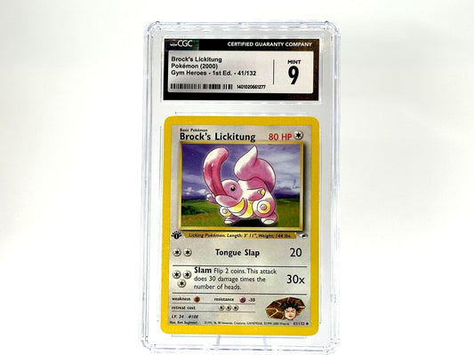 Graded - 1st Edition - Brock's Lickitung - Gym Heroes [41/132] - 2000 WOTC - Sug