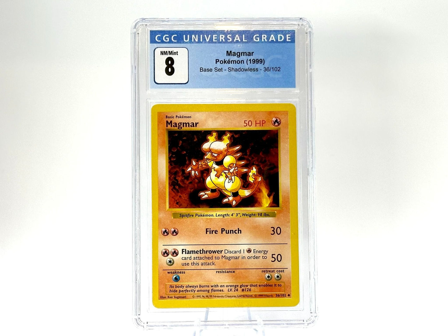 Graded - Magmar - Base Set Shadowless [36/102] - 1999 WOTC - Sugimori