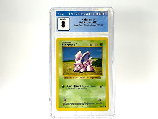 Graded - Nidoran Male - Base Set Shadowless [55/102] - 1999 WOTC - Sugimori