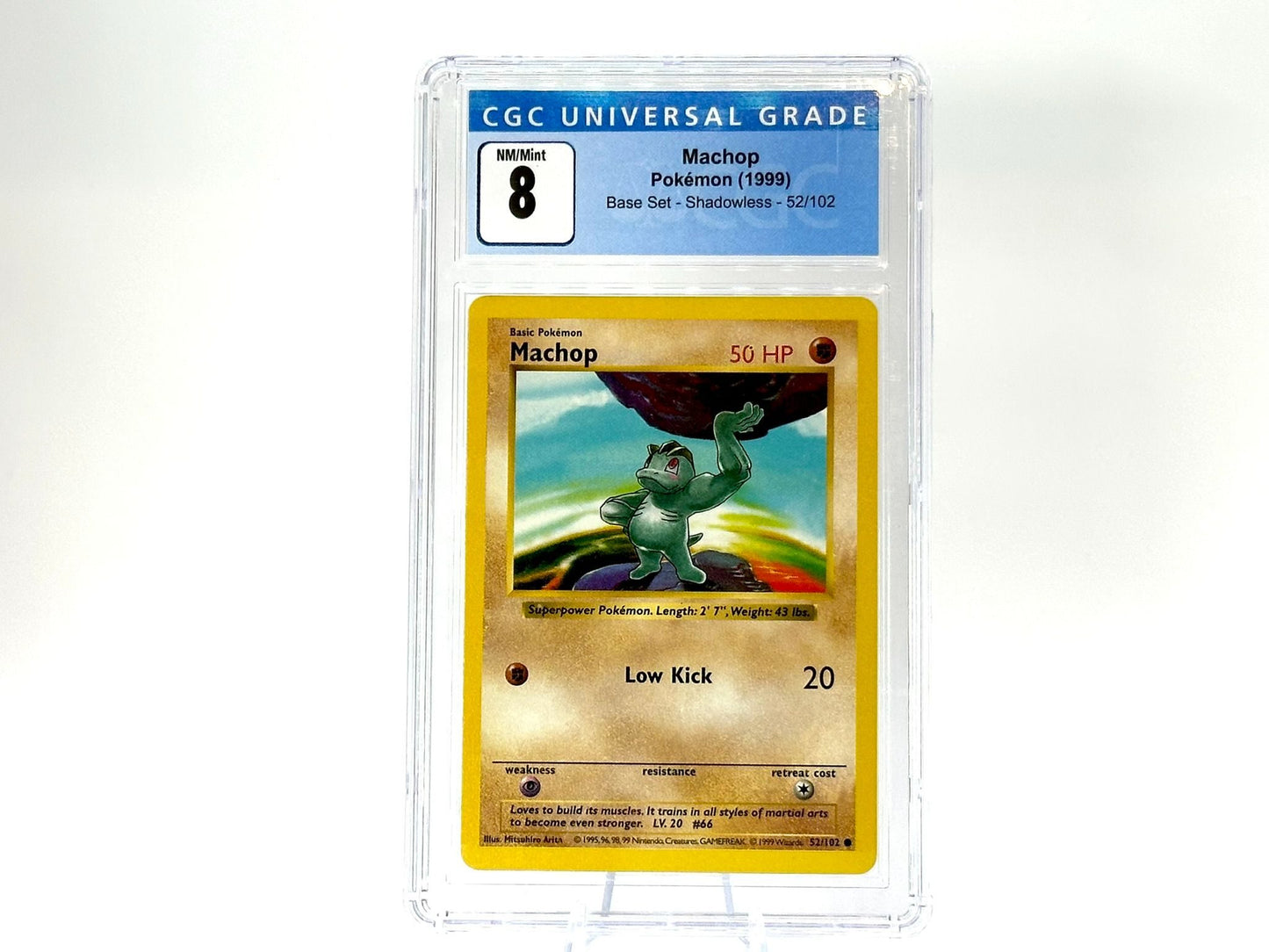Graded - Machop - Base Set Shadowless [52/102] - 1999 WOTC - Arita