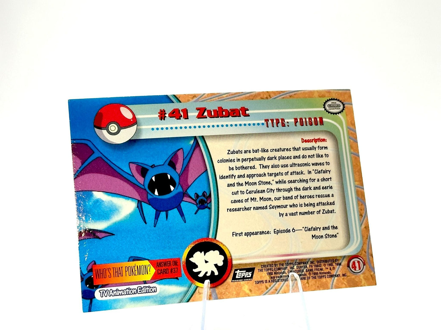 Zubat - DIAMOND GLASS HOLO [41] - Topps - 1999 - Vintage