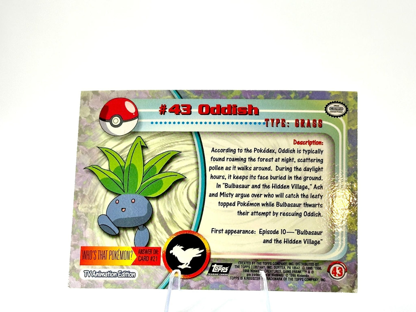 Oddish - DIAMOND GLASS HOLO [43] - Topps - 1999 - Vintage