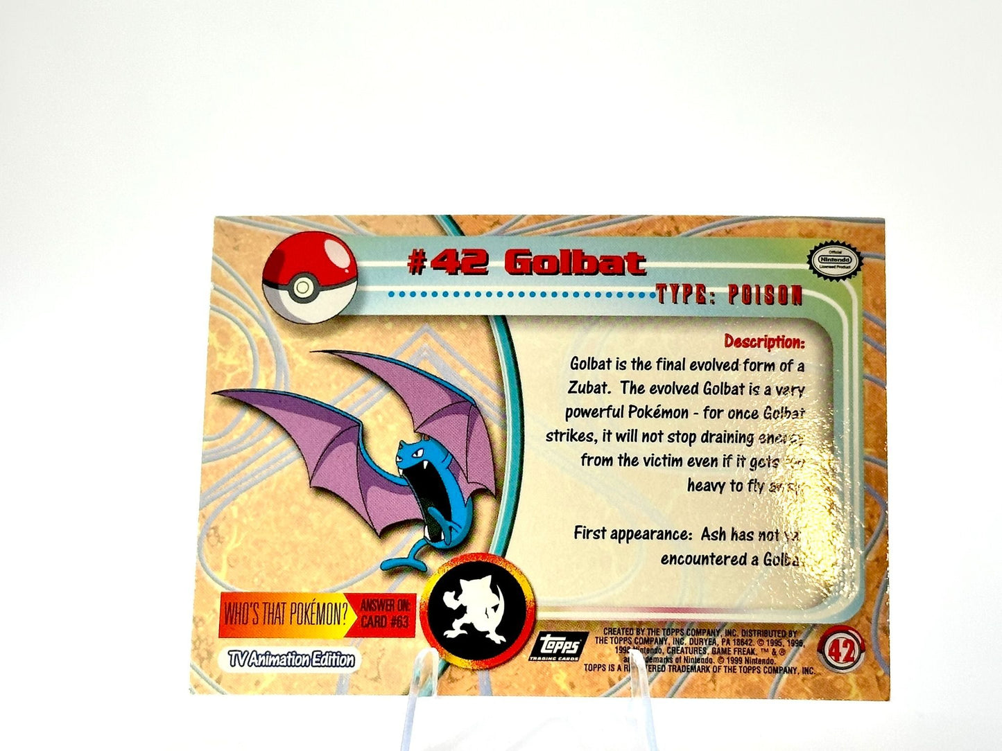 Golbat - DIAMOND GLASS HOLO [42] - Topps - 1999 - Vintage