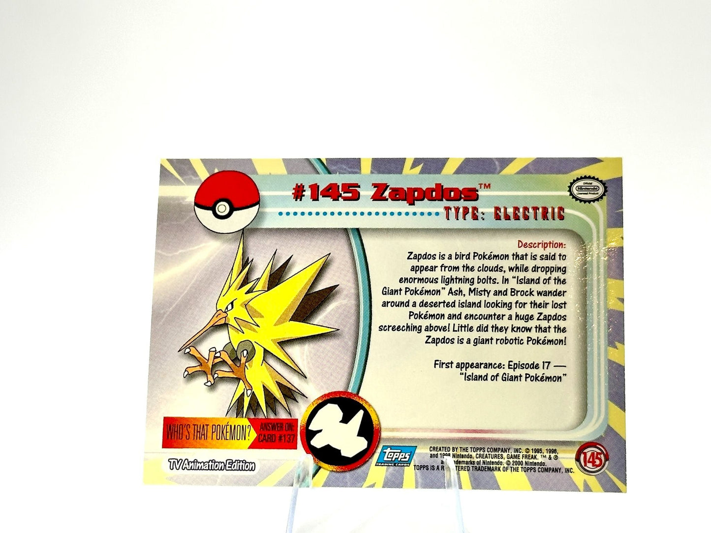 Zapdos - [145] - Topps - 1999 - Vintage
