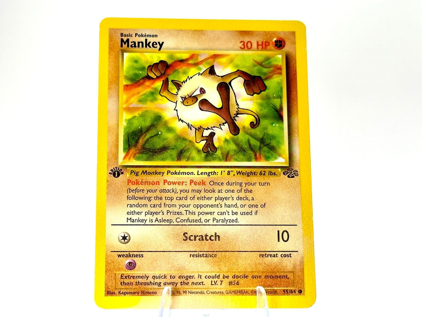 1st Edition - Mankey - Jungle [55/64] - 1999 WOTC - Himeno