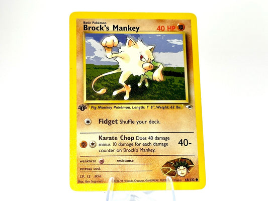 1st Edition - Brock’s Mankey - Gym Heroes [68/132] - 2000 WOTC - Sugim