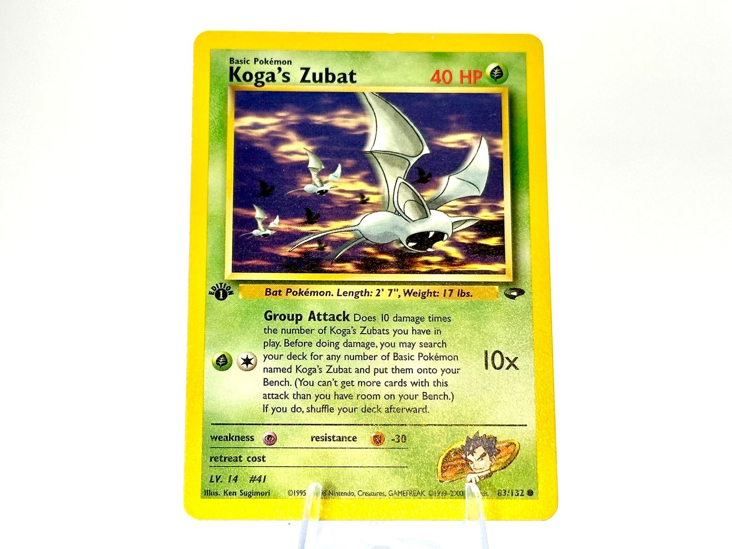 1st Edition - Koga’s Zubat - Gym Challenge [83/132] - 2000 WOTC - Sugimori