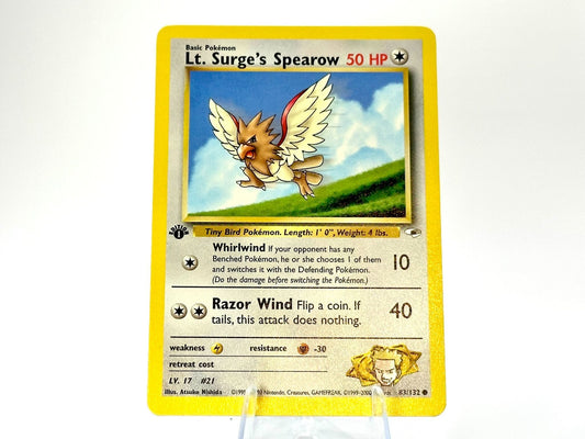 1st Edition - Lt. Surge’s Spearow - Gym Heroes [83/132] - 2000 WOTC -