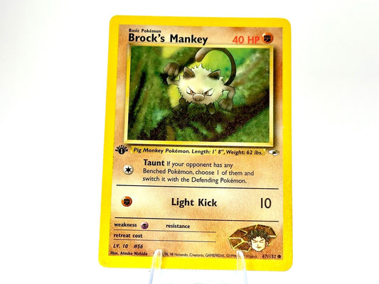 1st Edition - Brock’s Mankey - Gym Heroes [67/132] - 2000 WOTC - Nishi