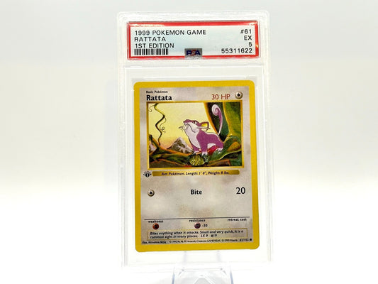 Graded - 1st Edition - Rattata - Base Set [61/102] - 1999 WOTC - Arita
