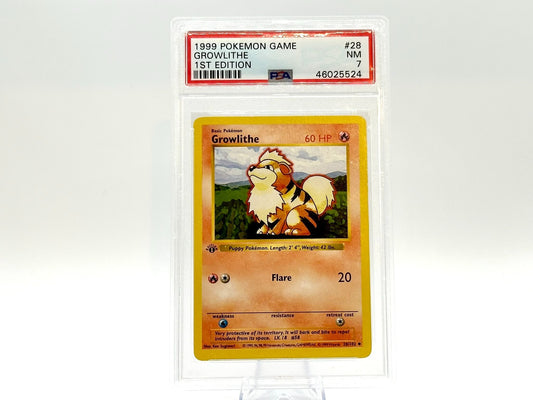 Graded - 1st Edition - Growlithe - Base Set [28/102] - 1999 WOTC - PSA