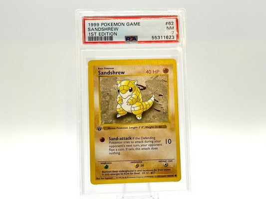 Graded - 1st Edition - Sandshrew - Base Set [62/102] - 1999 WOTC - Sugimori