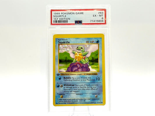 Graded - 1st Edition - Squirtle - Base Set [63/102] - 1999 WOTC - Arita