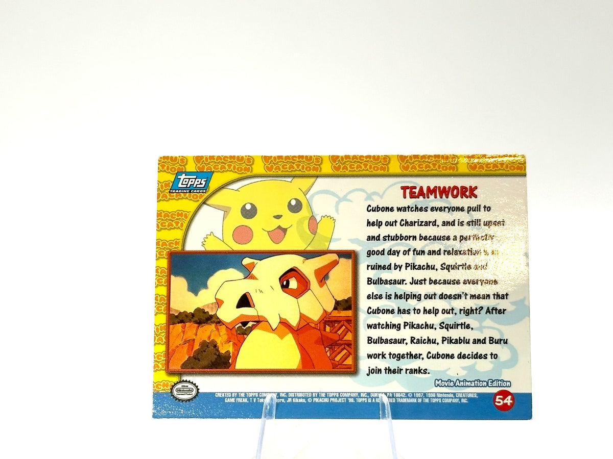 Teamwork (Pikachu & Snubbull) - [54] - Topps - 1999 - (Pikachu’s Vacat ...