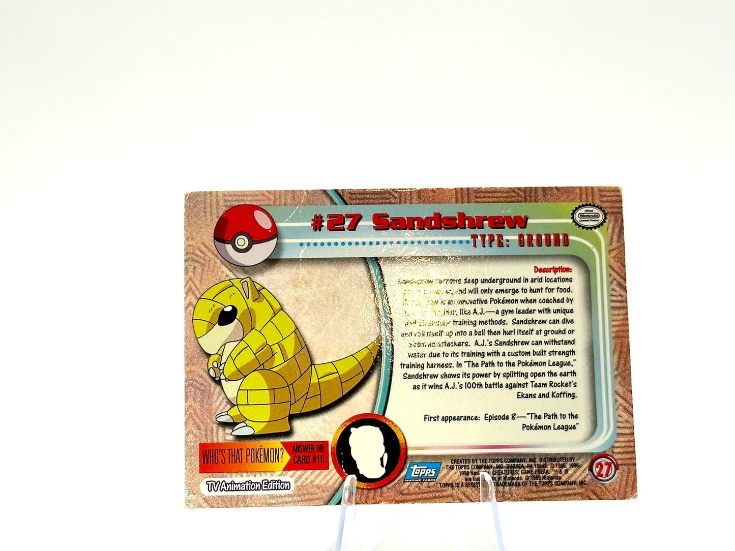 Sandshrew - CHROME HOLO [27] - Topps - 1999 - Vintage