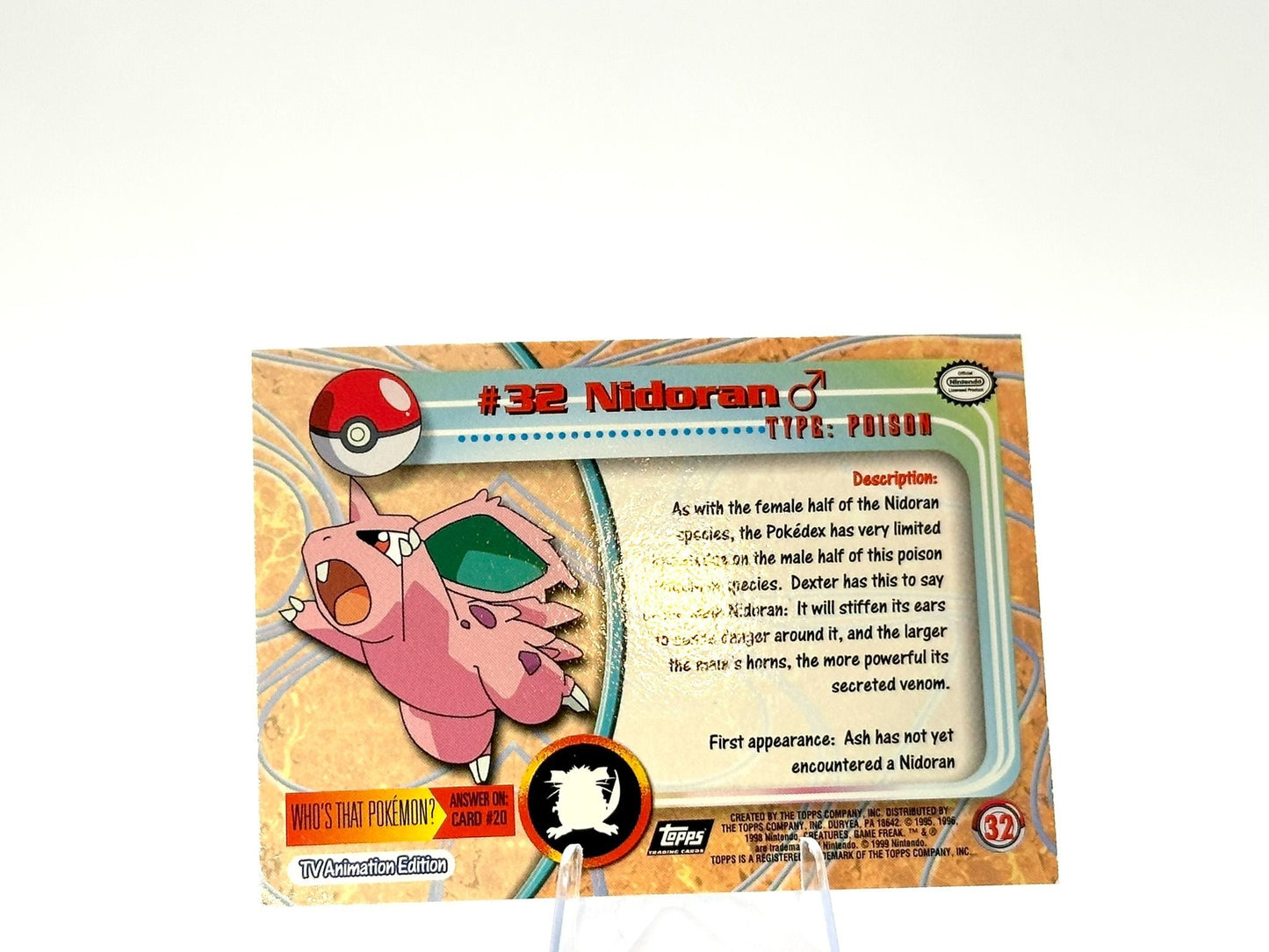 Nidoran - GLASS HOLO DIAMOND GLASS [32] - Topps - 1999 - Vintage