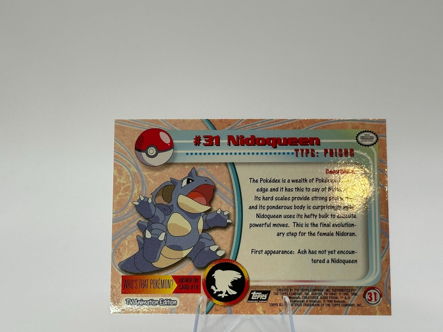 Nidoqueen - CHROME HOLO [31] - Topps - 1999 - Vintage