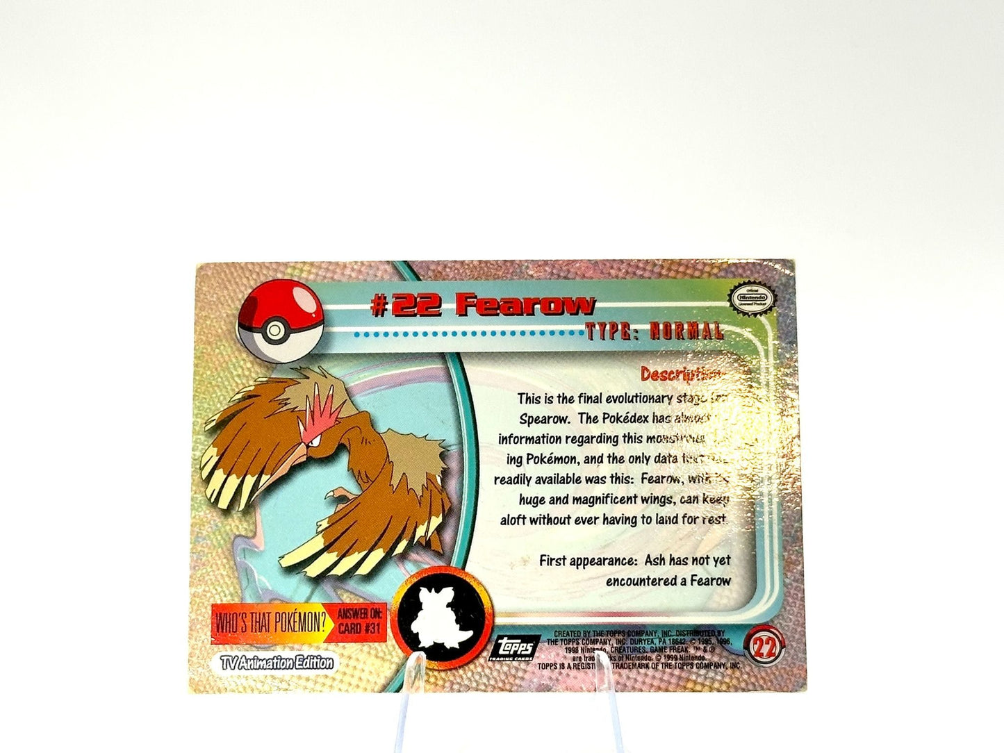 Fearow - [22] - Topps - 1999 - Vintage