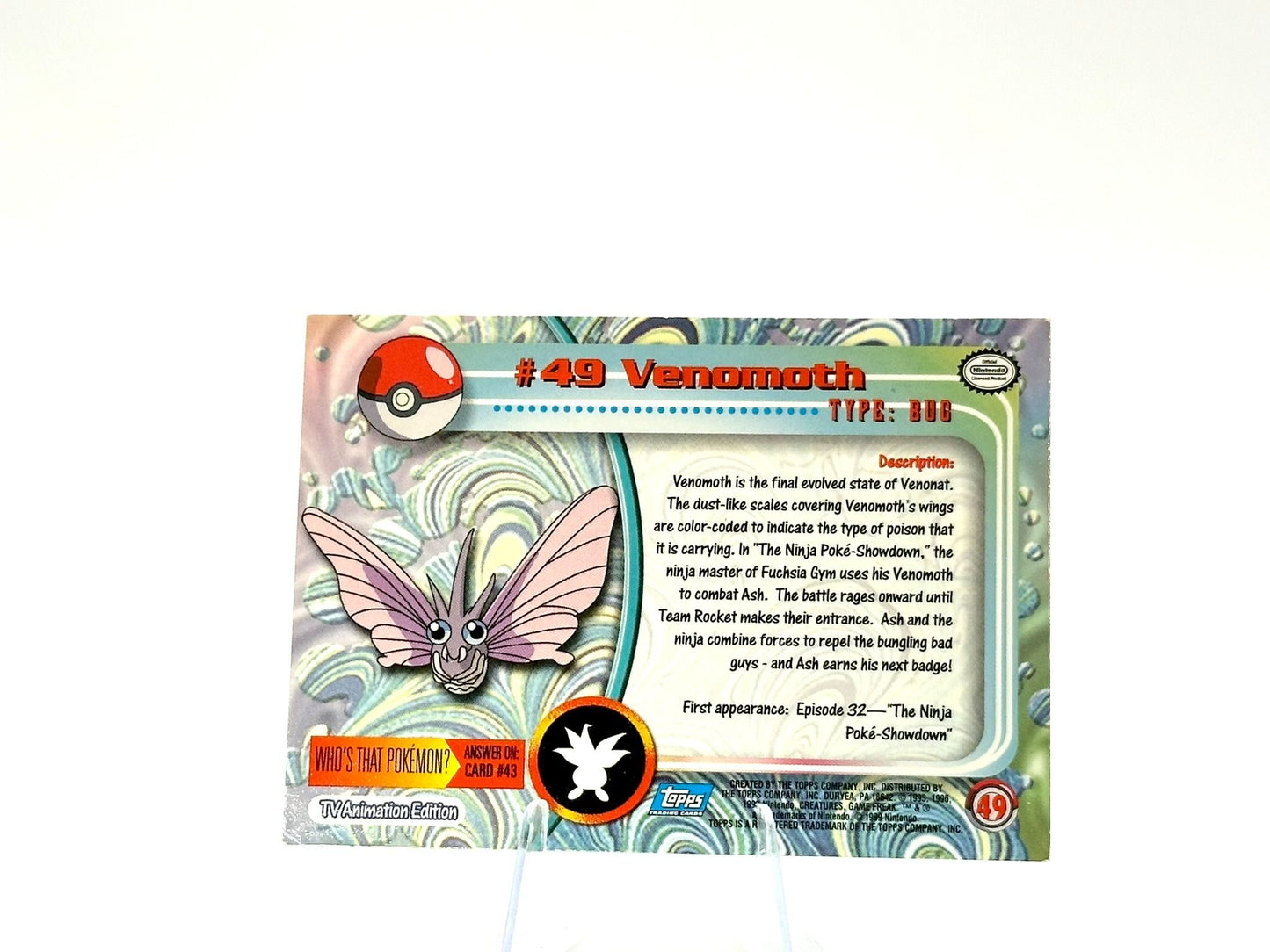 Venomoth - [49] - Topps - 1999 - Vintage