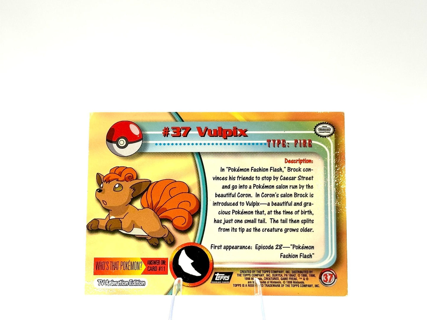 Vulpix - [37] - Topps - 1999 - Vintage