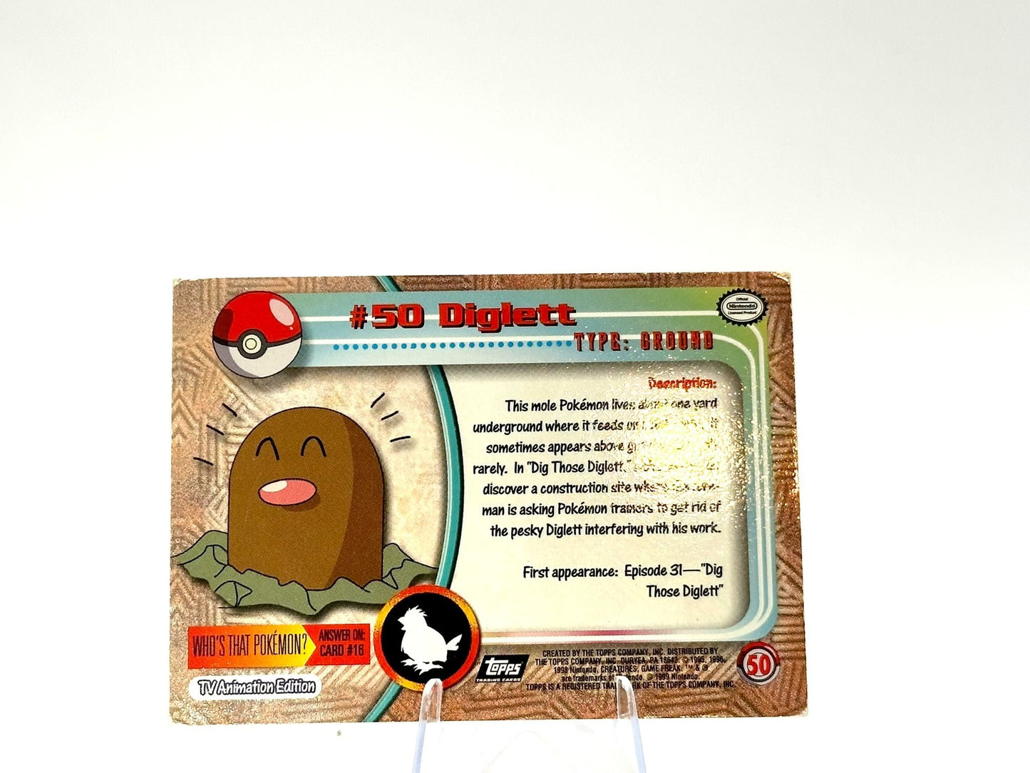 Diglett - [50] - Topps - 1999 - Vintage