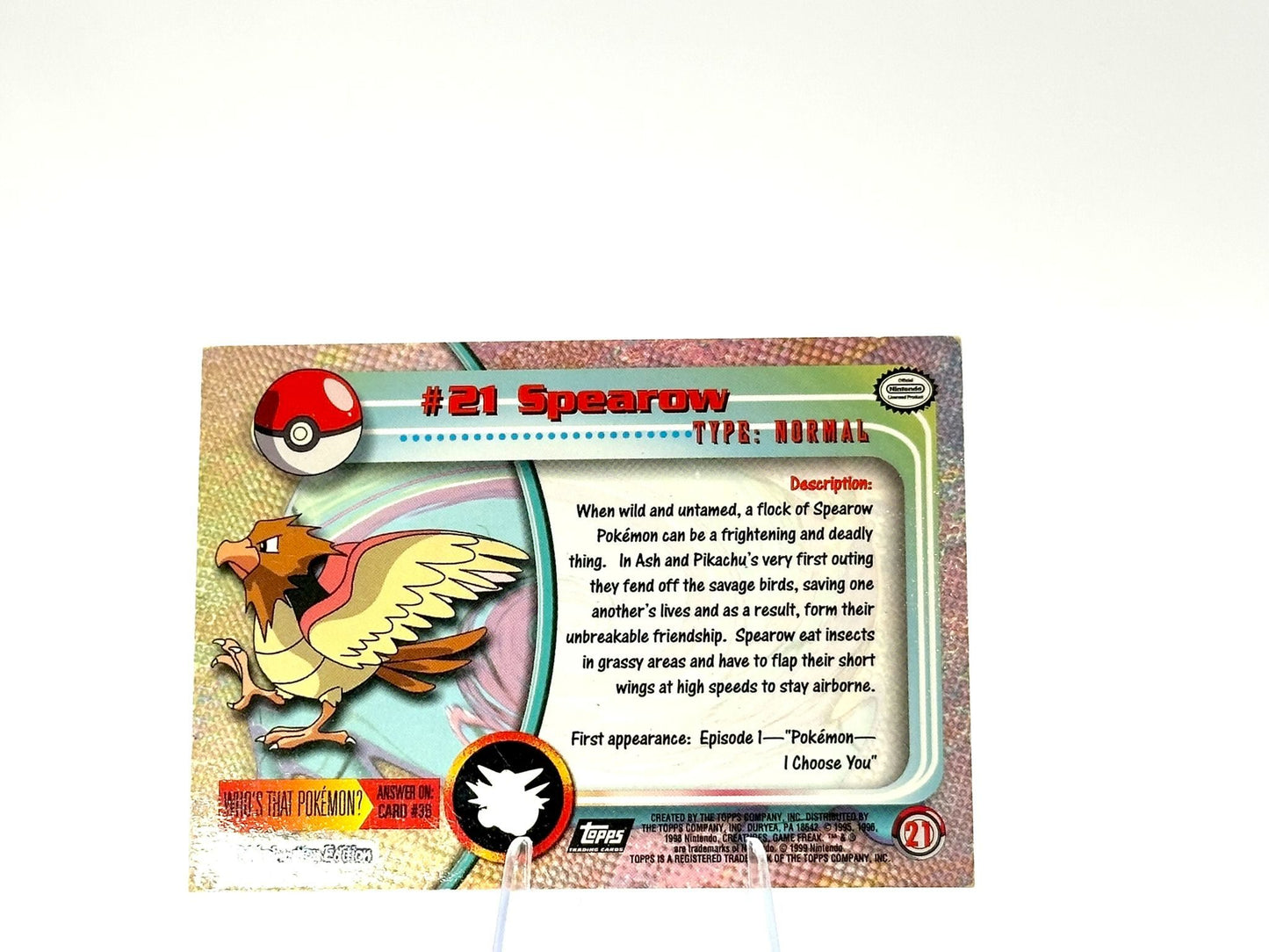 Spearow - [21] - Topps - 1999 - Vintage