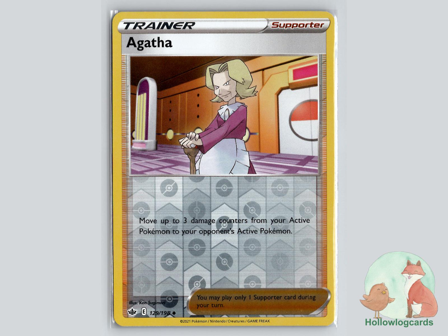 Agatha (129/198) - Chilling Reign Pokémon Card