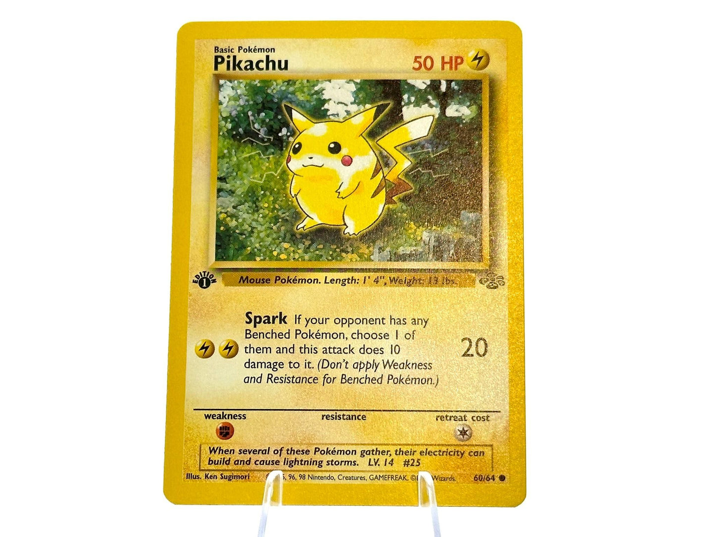 1st Edition - Pikachu - Jungle 60/64 - WOTC - Sugimori