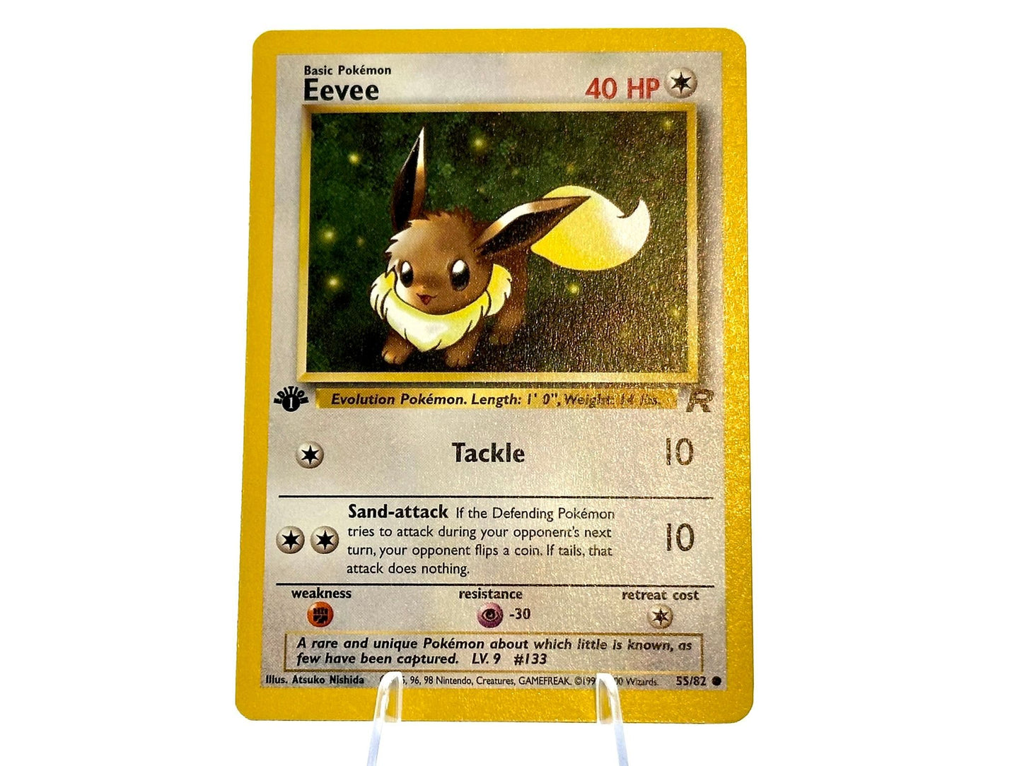 1st Edition Eevee + Dark Flareon, Jolteon, and Dark Vaporeon - Team Rocket WOTC