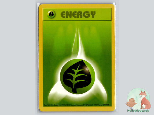 Grass Energy (99/102) - Base Pokémon Card