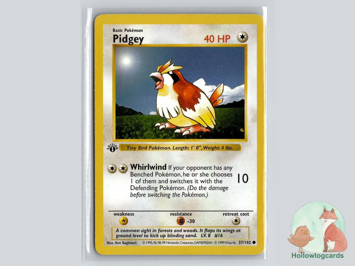 1st Edition Pidgey (57/102) - Base Pokémon Card