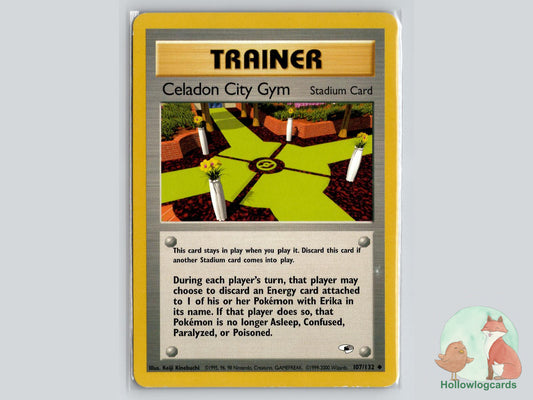 Celadon City Gym (107/132) - Gym Heroes Pokémon Card