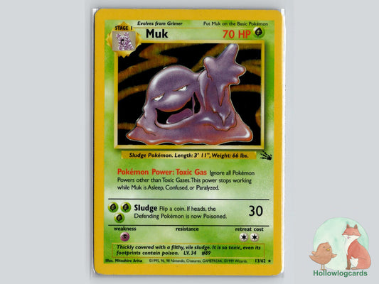 Muk (13/62) - Fossil Pokémon Card