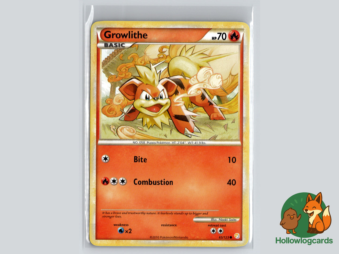 Image of Growlithe HeartGold and SoulSilver (HS) #65