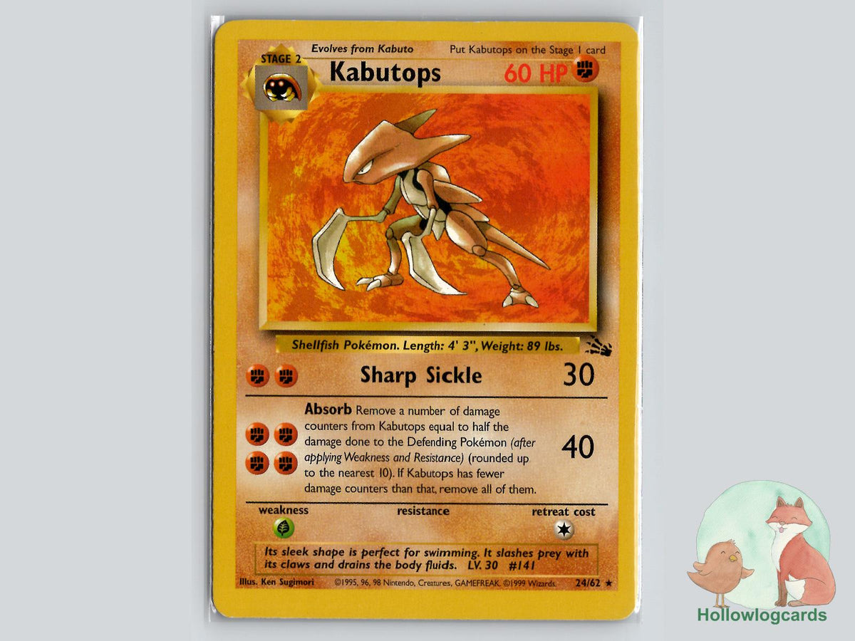 Kabutops (24/62) - Fossil Pokémon Card