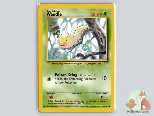 Weedle (69/102) - Base Pokémon Card