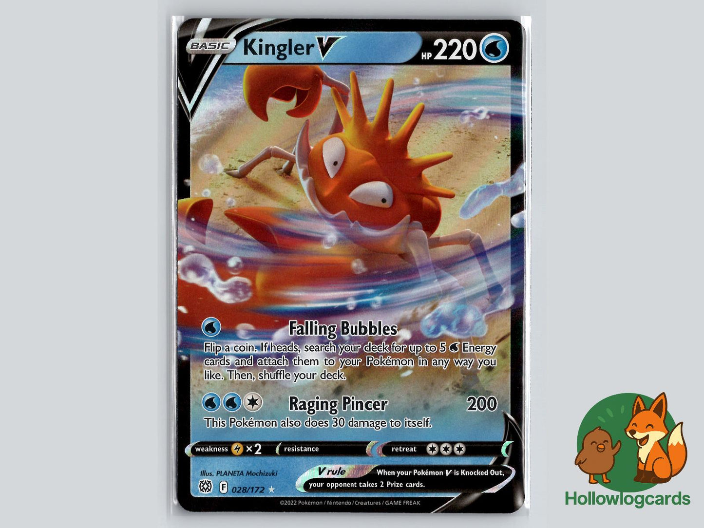 Kingler V (028/172) - Brilliant Stars Pokémon Card