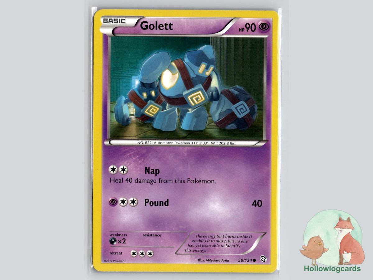 Golett (58/124) - Dragons Exalted Pokémon Card