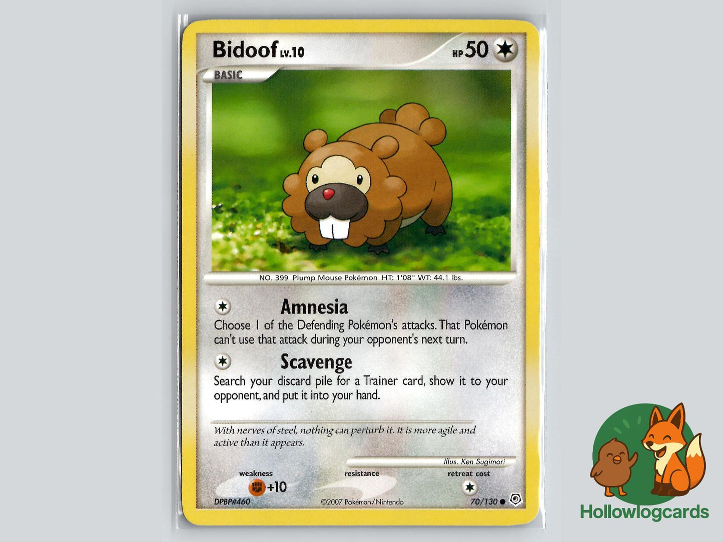 Bidoof (70/130) - Diamond & Pearl Pokémon Card